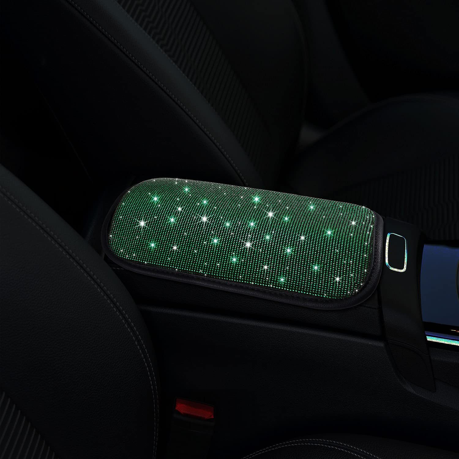 New Fashionable Full-Diamond Car Steering Wheel Cover for Women, Universal Crystal Flash Diamond Anti-Slip Handlebar Cover for All Seasons