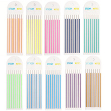 莫兰迪极细长条索引贴学生透明阅读便利贴PET办公合同标注贴