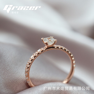 Spot laboratory cultivation Diamond artificial CVD HPHT special-shaped diamond square Asche 18k engagement ring
