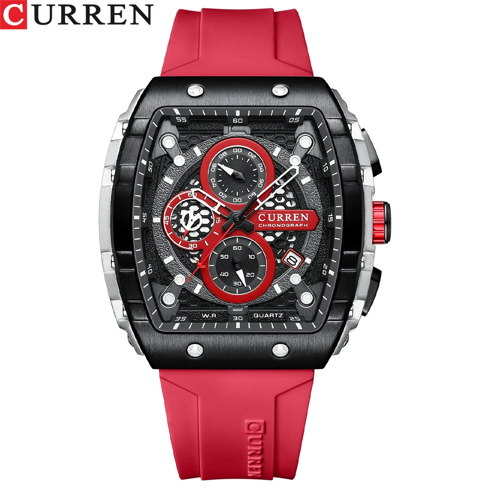 Часы Curren/卡瑞恩 Swiss, кварцевые часы, ободок, спортивные мужские часы
