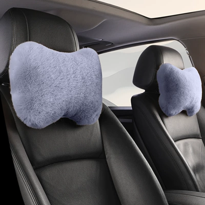Car Waist Pillow – Waist support - light-gray-2-headrests