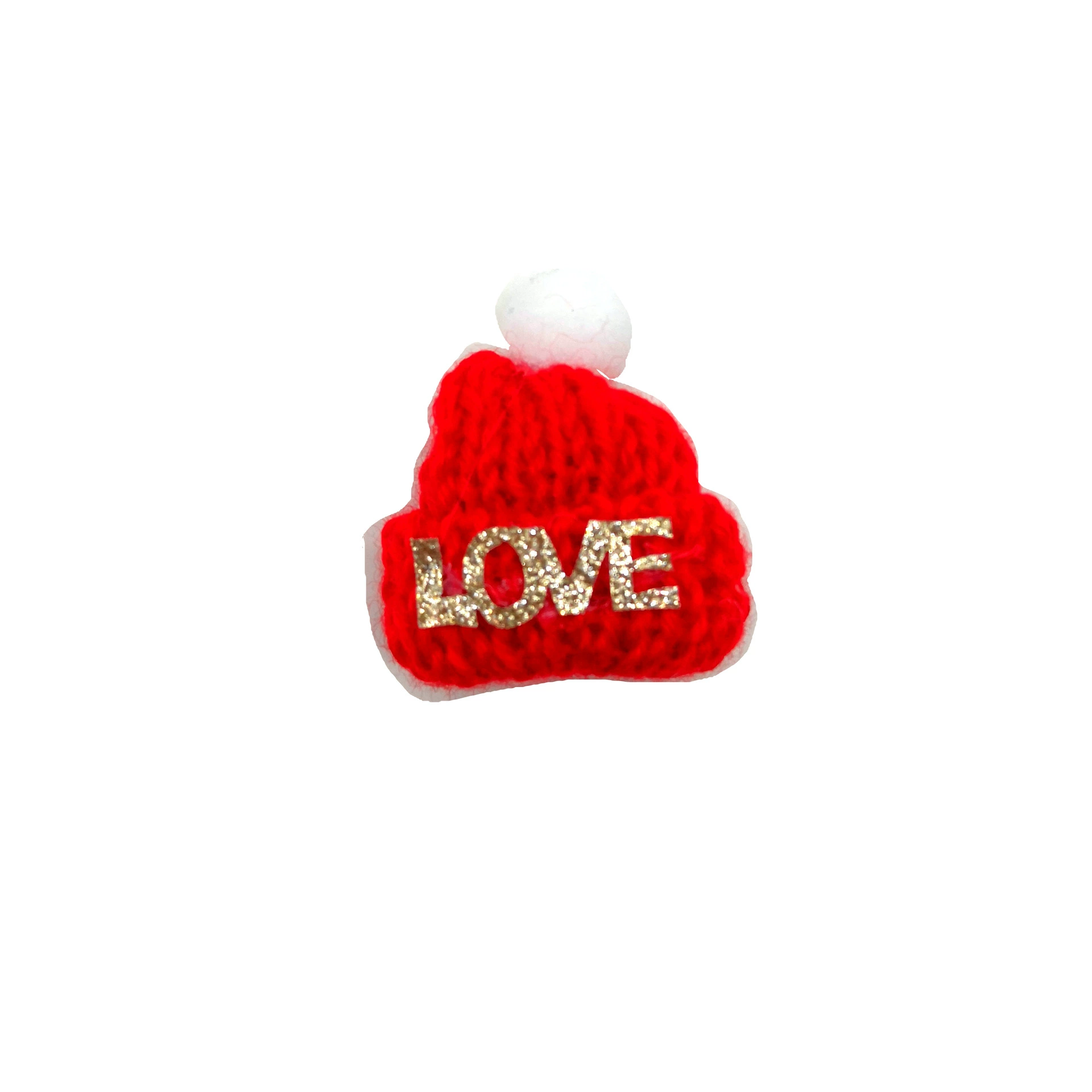 Small knitted accessories with letters, bag accessory, pendant, DIY