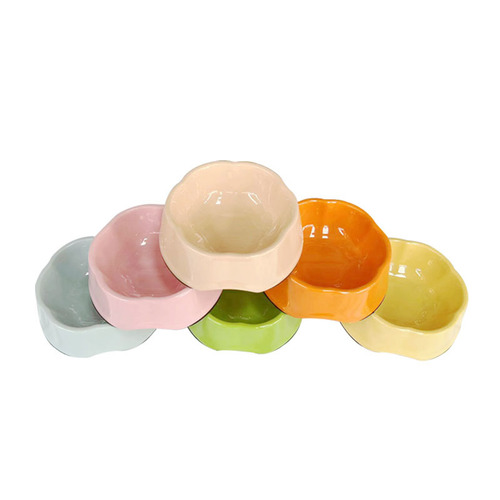 Dingzhi Pet Single Bowl Melamine Bowl Cat and Dog Bowl Dog Bowl Food Bowl Petal Bowl Cat Bowl Wholesale Pet Feeder Wholesale