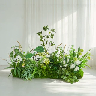 仿生绿植花艺造景陈设大型植物屏风花槽花箱人造花草全屋景观装饰