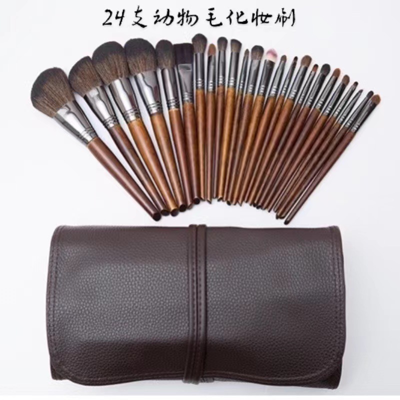 24 conjuntos de cepillo de maquillaje lana animal Cangzhou de alta gama conjunto completo de cepillo maquillaje profesional herramienta de cepillo especial