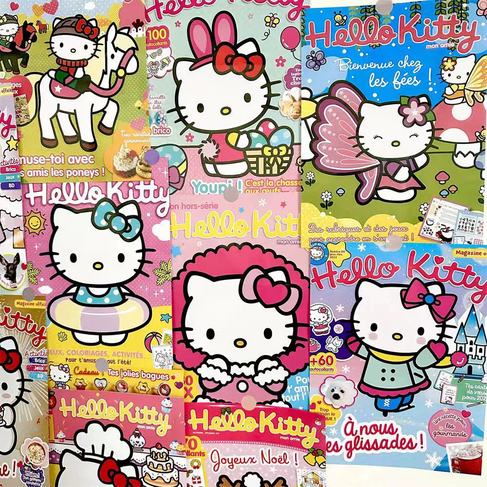 Постер (Hello Kitty) 28 × 20 см, набор 10 шт. — милый японский постер для спальни школьника