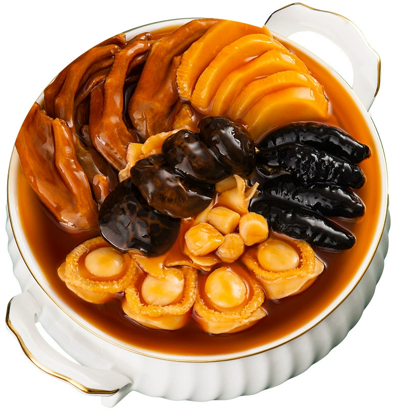 Fotiaoqiang Морепродукты Abalone Maw Клей Морской огурец Сушеные гребешки Отопление Мгновенный горшок Овощной 1,5 кг Фестиваль Подарочная коробка Подарок