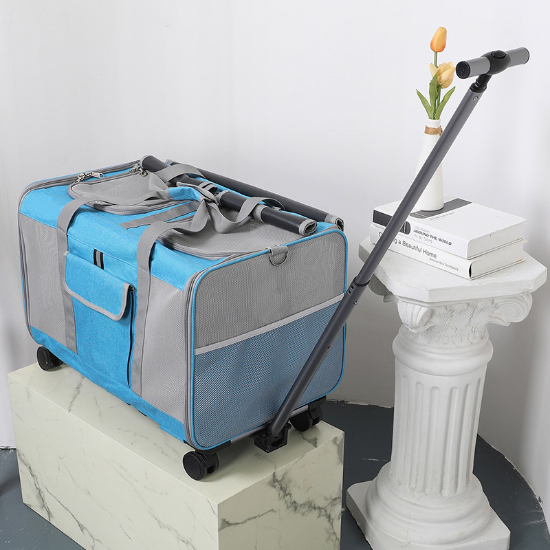 Bolsa para gatos, bolsa para mascotas con capó para perros grandes, caja especial para carrito para mascotas montada en el coche, bolsa para perros para salidas transfronterizas, transpirable