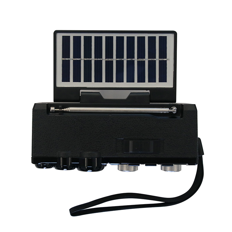 Comercio exterior transfronterizo retro multifunción radio sin cable Bluetooth audio AM/FM/SW portátil solar al aire libre