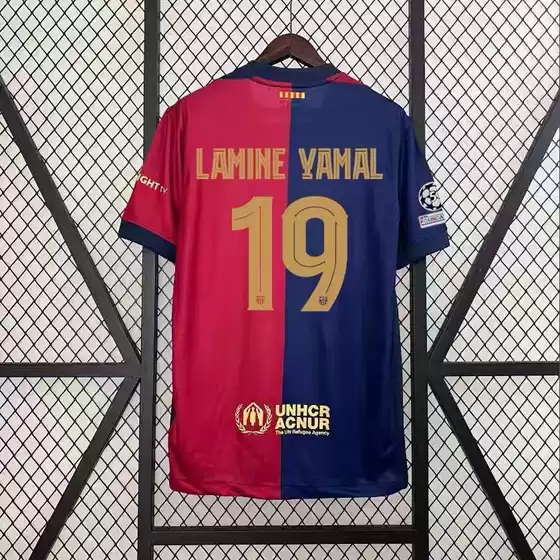 24-25 season Barcelona jerseys, home and away games, two away games, 19th, Yamal, 11th, Rafinha jerseys, football jerseys