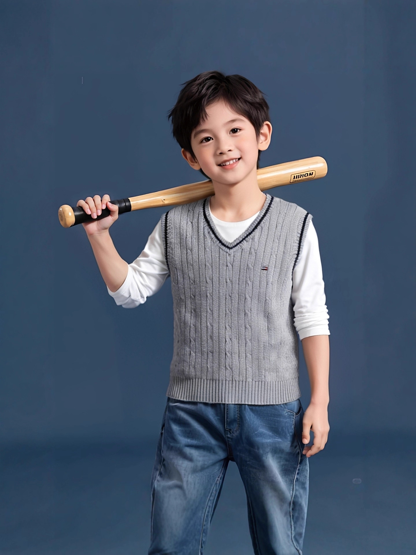 Suéteres estilo universitario para niños y niñas de primavera y otoño, chalecos de algodón para bebés, chalecos de punto para niños, uniformes escolares