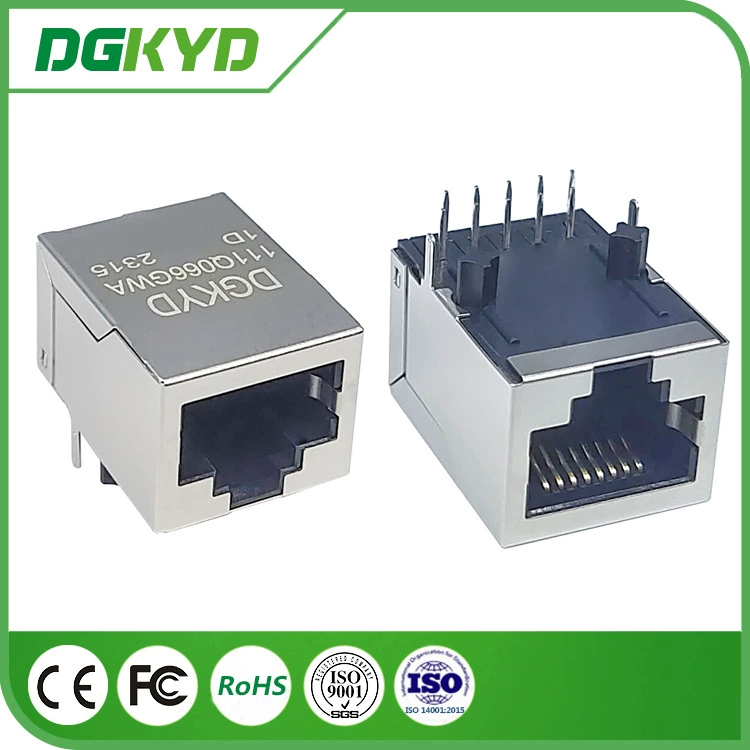 DGKYD 111Q066GWA1D RJ45 Соединение однопортовый гигабитный интегрированный сетевой трансформер без подсветки