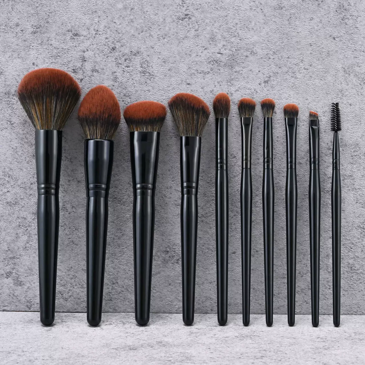 Свободная пудра, румяна для лица, тени для век, кисть для concealer в ручном использовании, 10 шт, полный набор