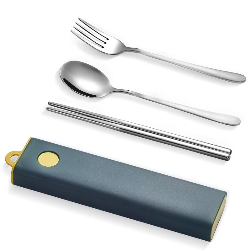 다크블루-원색 식기 3종 세트