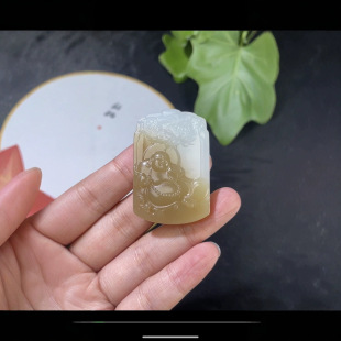 Jin Yu Tang Exquisite Xinjiang Hetian Jade Sugar Suet White Maitreya Laughing Buddha Xinjiang Qiemo Material High Density Fine Quality