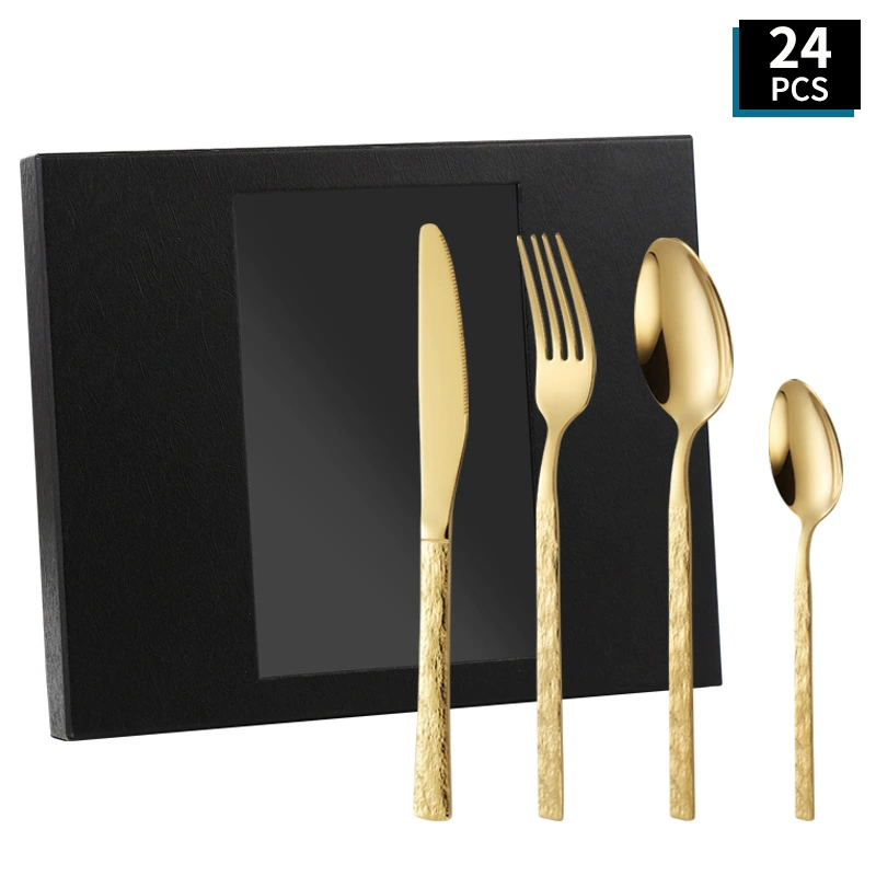 Creative golden tableware stainless steel, set, 4 piece set