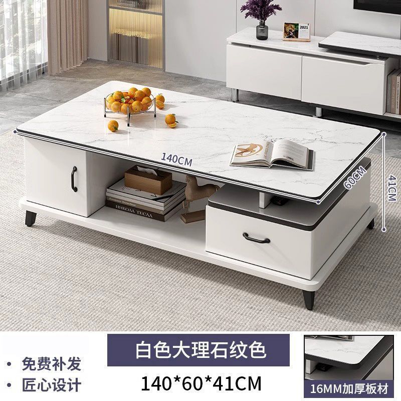 [플래그십 모델] 140cm 화이트 대리석 패턴 두꺼운 판