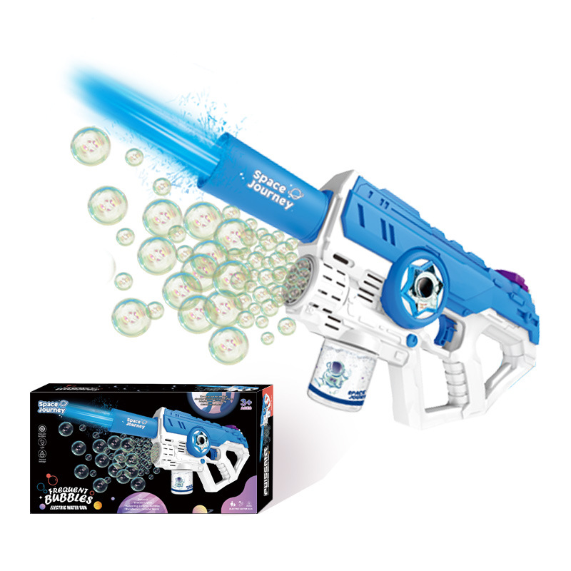 Aspersión eléctrica transfronteriza pistola de agua divertida luz Amazon 2 en 1 pistola de burbujas poderosa pistola de agua de alta presión