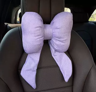 Other Automotive Interior Supplies — Internet Popular Ribbon Cotton and Linen - ribbon-bow-headrest-purple