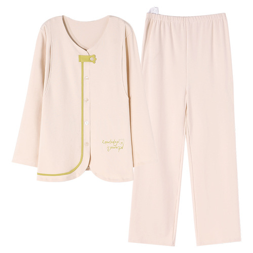 新款100%棉月子服纯棉秋冬产后孕妇套装春秋全棉a类春夏哺乳睡衣