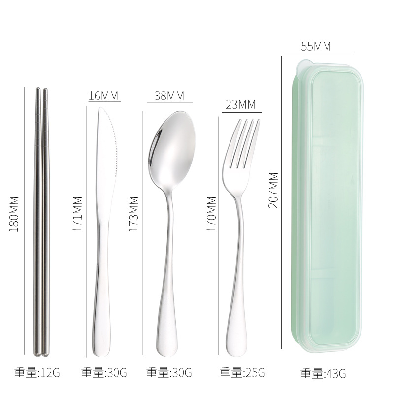 Cuchillo y tenedor de cubierta de acero inoxidable transfronterizo cuchillo y tenedor de tres piezas hotel cuchillo y tenedor de filete de comida occidental conjunto portátil regalos