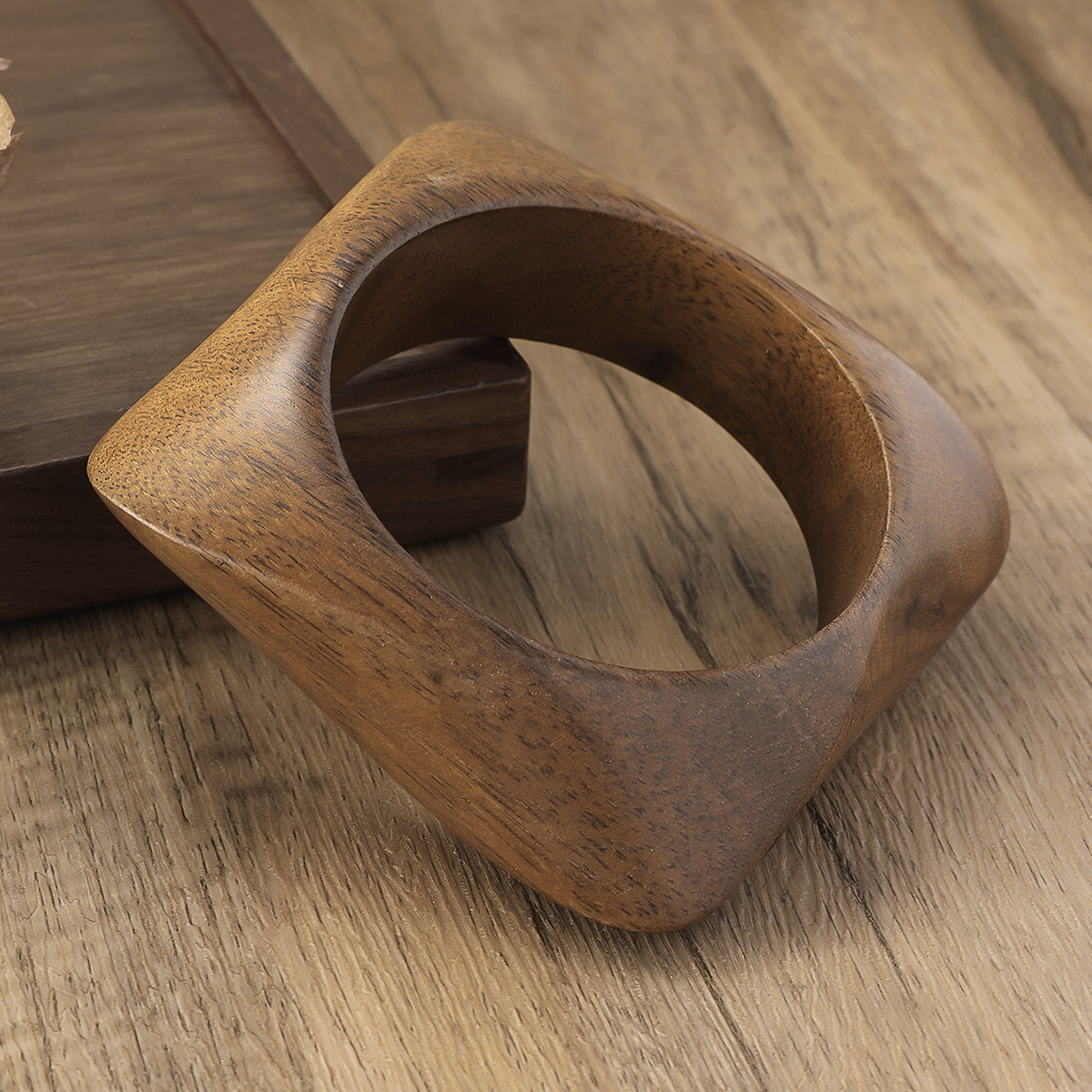 50g Weight Bangle Classification Wood Chain Material 1 Piece Quantity Holiday, Party Occasion Wood Material Geometric Pattern All Seasons Season Unisex Gender Retro, Classic Style Style Retro Classic Style Geometric Wood Bangles Wholesale 8