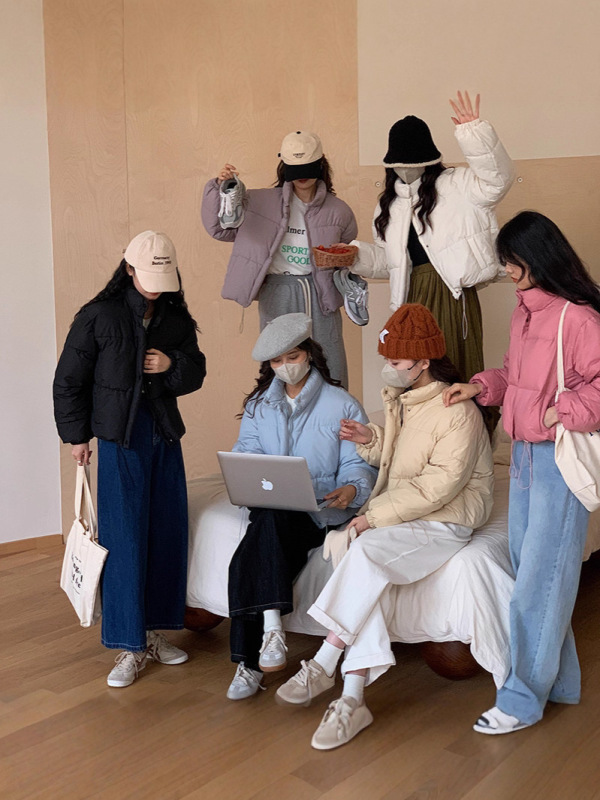 2025韩国东大门原版面包服女 立领小个子短款羽绒棉服秋冬短款|undefined