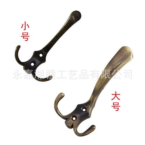 Zinc alloy clothes hook single hook coat hook wardrobe clothes hanger entrance wall single hook wall-mounted double hook