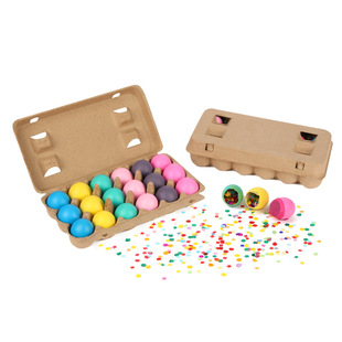 Easter eggs children's toy eggs confetti egg real egg shell confetti filling 18 pack