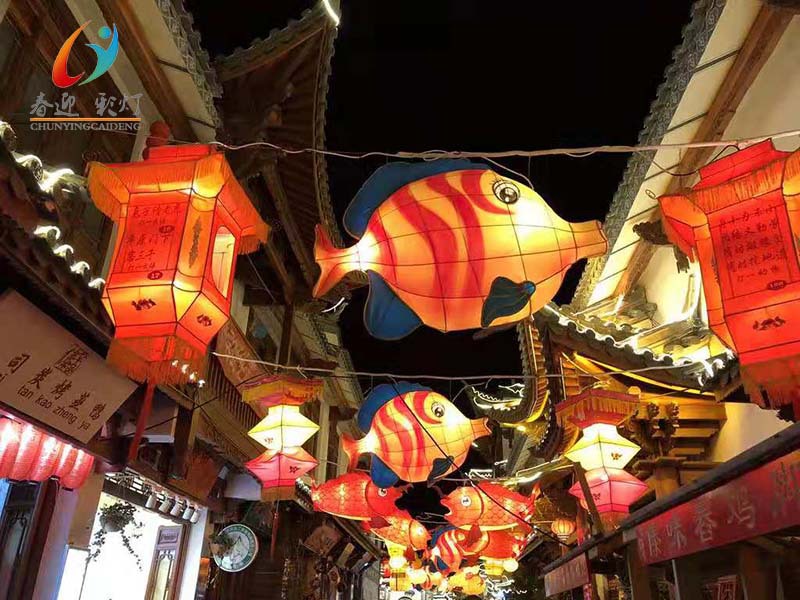 春节金鱼热带鱼花灯元宵节灯会宫灯鲤鱼金鱼花灯网红软装饰金鱼灯-阿里巴巴
