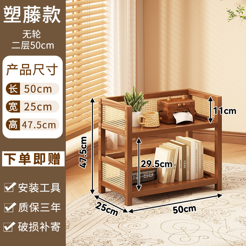 置物架落地多层收纳零食储物柜移动小推车家用厨房火锅多功能架子|undefined