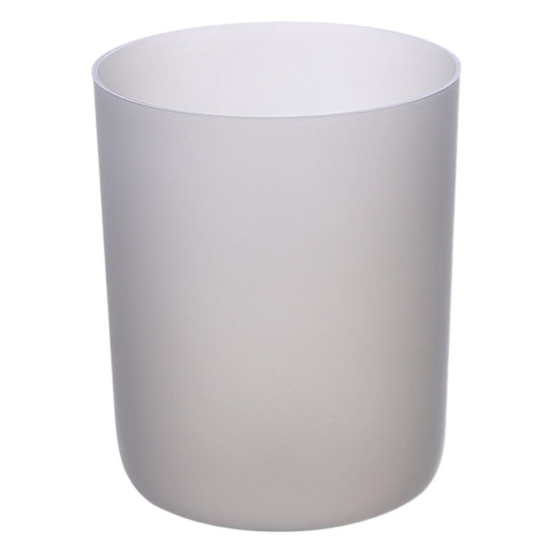 Portalápices redondo de plástico, tubo de almacenamiento de papelería, esmerilado y resistente a caídas, portalápices redondo simple, paquete de 2, material PP.