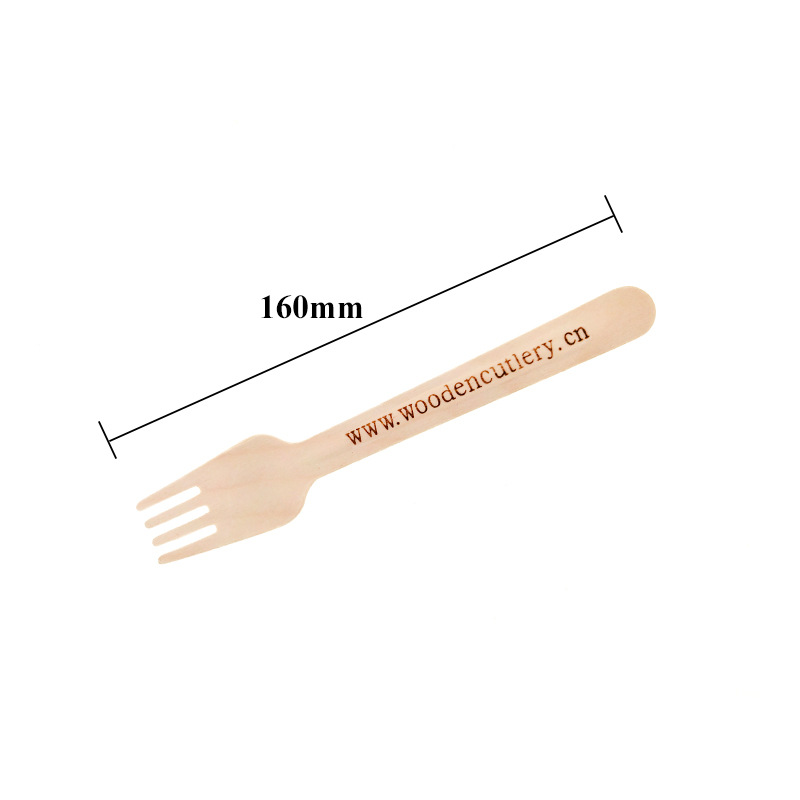 Personalizado biodegradable ecológico tenedor de madera cuchara de madera tenedor de madera cuchara de abedul fuente de cubiertos fabricantes