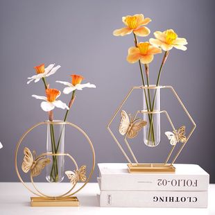 Creative Home Decorations Living Room Desktop Flower Arrangement Ornaments Ins Dining Table Fake Flowers Vase High Sense