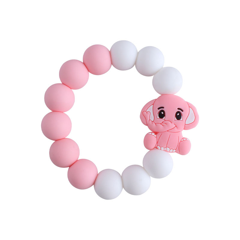 Nuevo DIY creativo de dibujos animados de silicona juguete bebé animal de dibujos animados aguacate pulsera de silicona teether stick