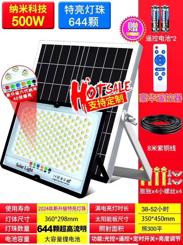 Zhongshan lámparas solar patio al aire libre Luz de inundación interior y exterior iluminación del hogar nuevo rural impermeable lámpara de calle fabricante