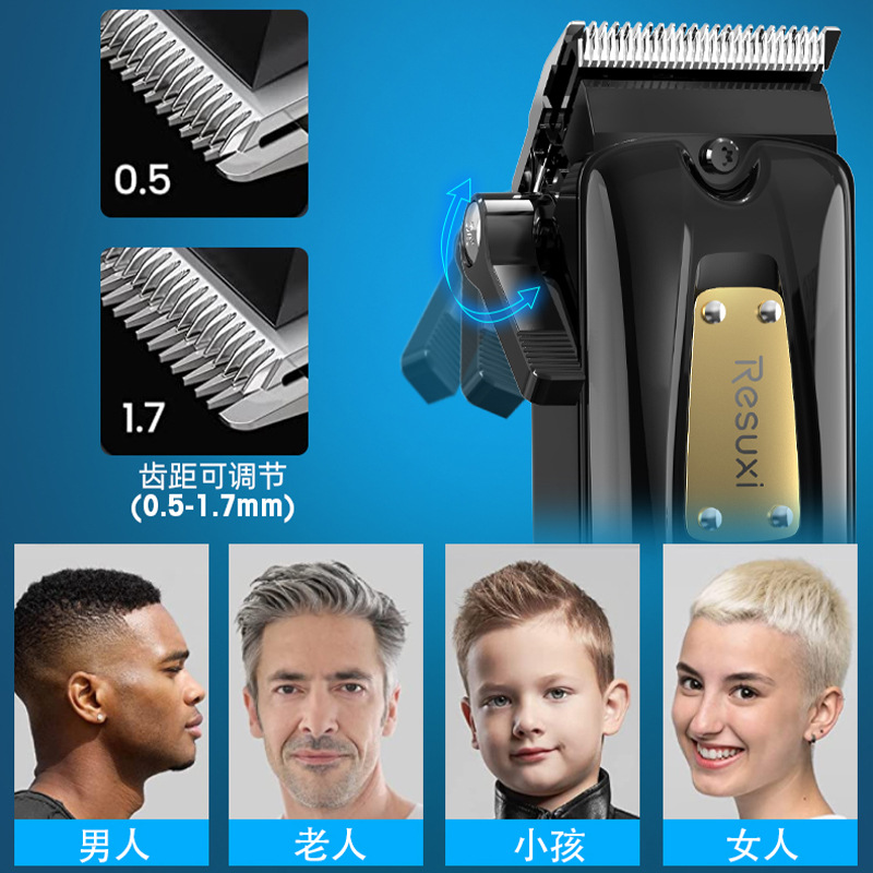 Amazon nuevo de alta potencia peluquería hogar eléctrico cortapelos hombres profesional eléctrico clipper retro aceite cabeza eléctrica clipper