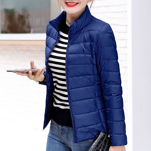 Women's Solid Color Fitted Plus Size Thick Warm Down Jacket for Autumn and Winter  - Fashion Outerwear Top