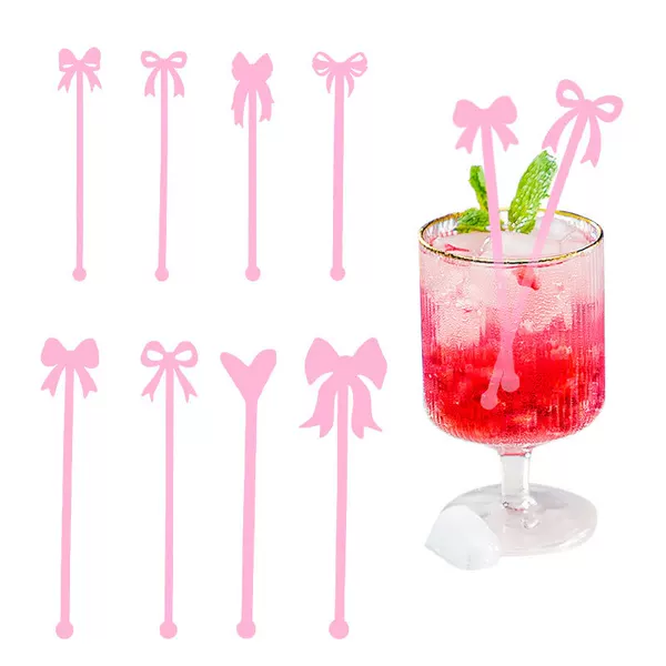 Amazon Tiktok Xiyin Acrylic Drink Cocktail Stirring Stick Coffee Party Wedding Drink Decoration