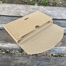空白现货瓦楞信封盒一片式手机壳包装盒易折内裤袜子包装盒批发