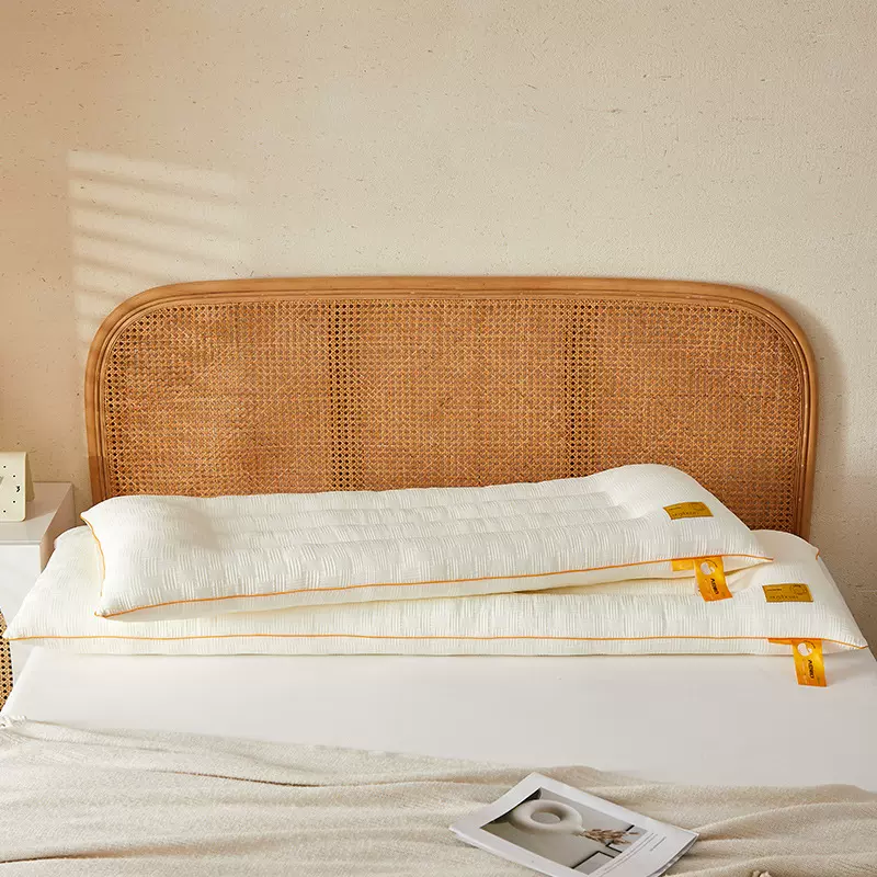 新款A类华夫格双人长枕 枕头枕芯情侣酒店枕长条枕一件代发