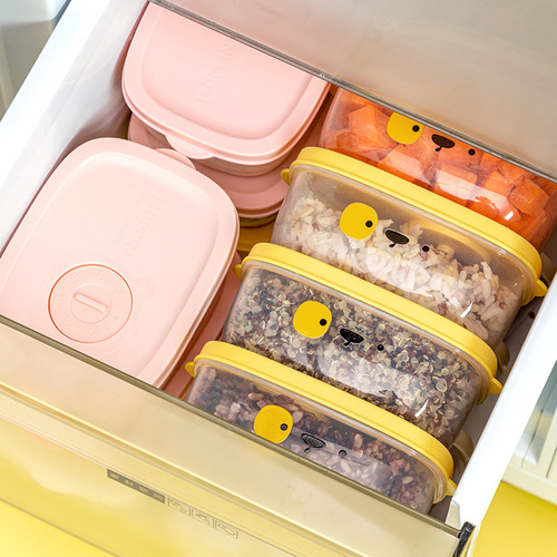 Small lunch box rice fat-reduced meal quantitative frozen brown rice fresh-keeping refrigerator storage food-grade multigrain rice packaging wholesale