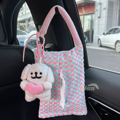 Car tissue box/set, Box Car Seat Tissue Bag - no-specifications-pink-love-dog-pink-blue-tissue-bag