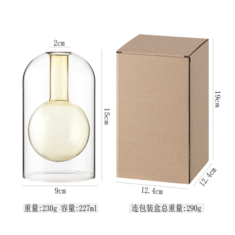 Botella de aromaterapia de vidrio, botella vacía transparente, accesorios sin llama, decoración del hogar, adornos, flores secas de ratán, fragancia, estilo ins, decoración del hogar