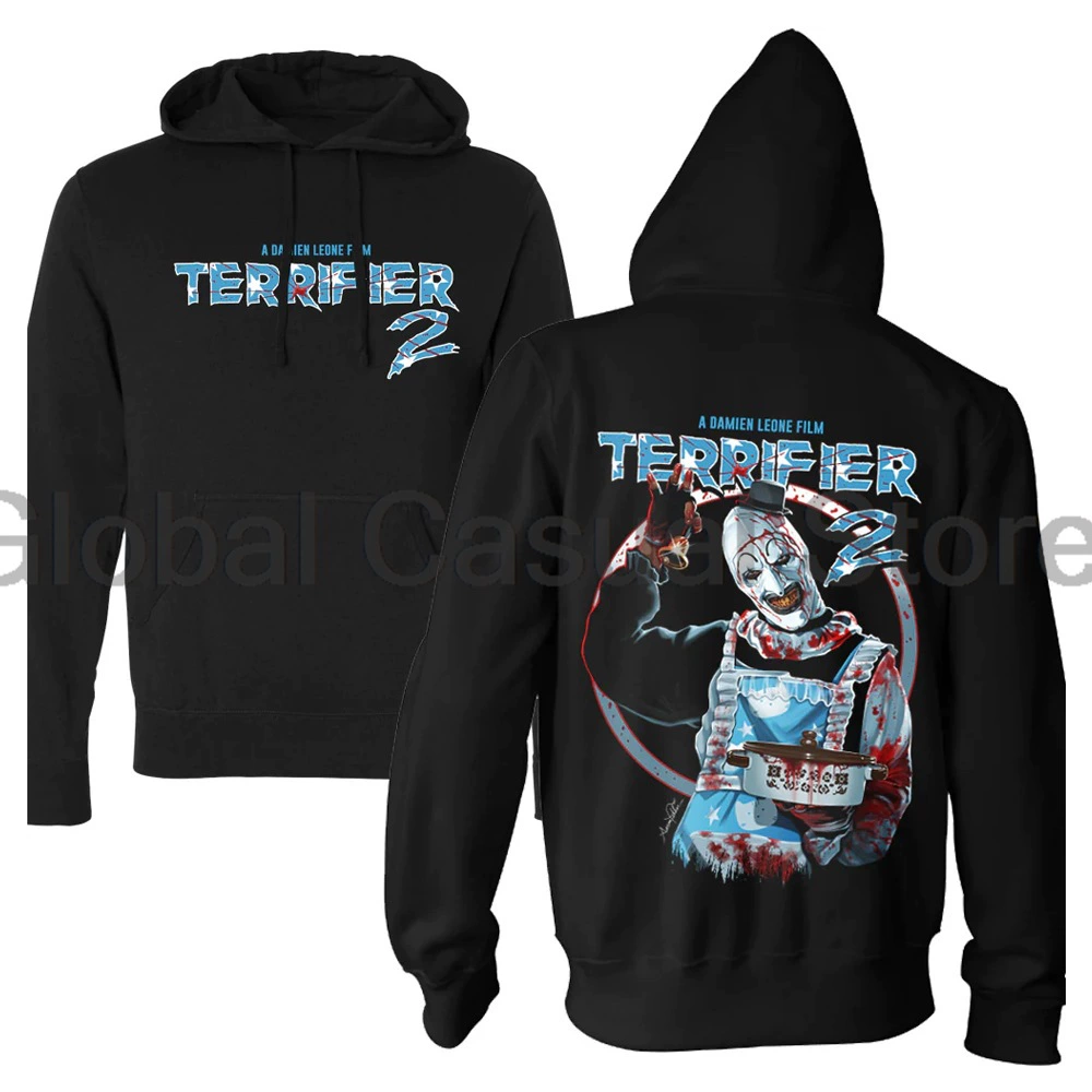 Свитшот Terrifier 3 Толстовка, графический принт спереди и сзади, косплей на Хэллоуин, размеры XS–XXXL