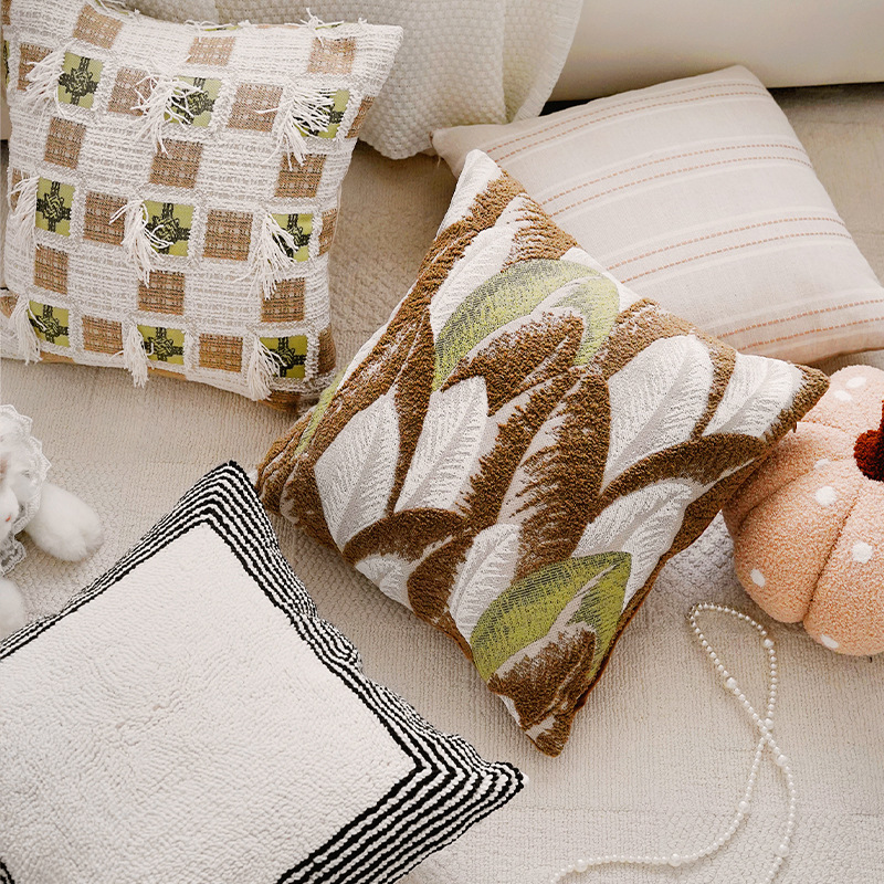 Nordic Modern Sofa Throw Pillow Pillowcase Simple Versatile Pillow for Living Room Bedroom Bed Bay Window Cushion with Insert