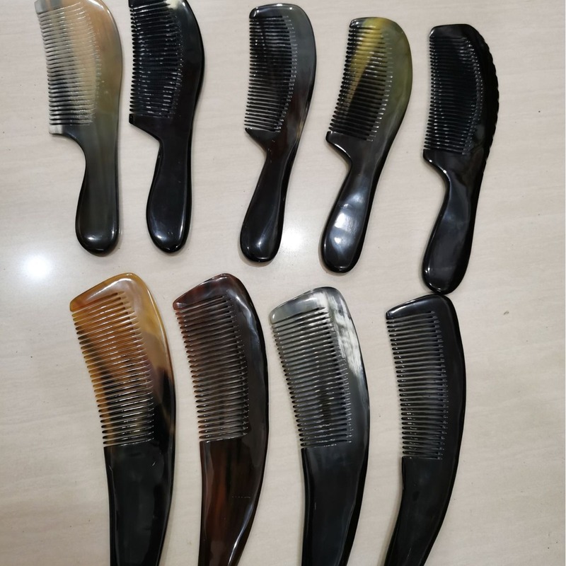 メーカー卸売りヤク角黒花光柄櫛16センチ18センチ20センチ黒花ハンドル櫛男女金櫛|undefined