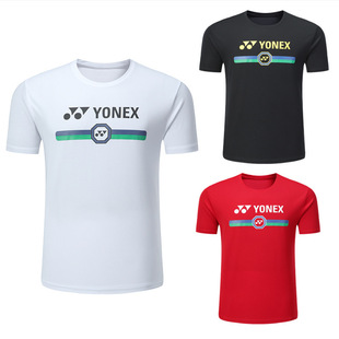2022 new yy badminton suit quick-drying men's and women's short-sleeved tennis suit children's training suit group purchase team uniform printing
