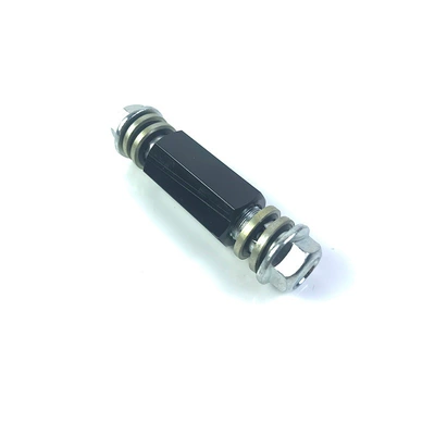 Motorcycle Electric Bottle Car Suitable for Brake Upper Pump Heightening and Extension Joint Brake Oil Pipe Extension Seat (Other brake systems) - black-double-pass-one-with-screw