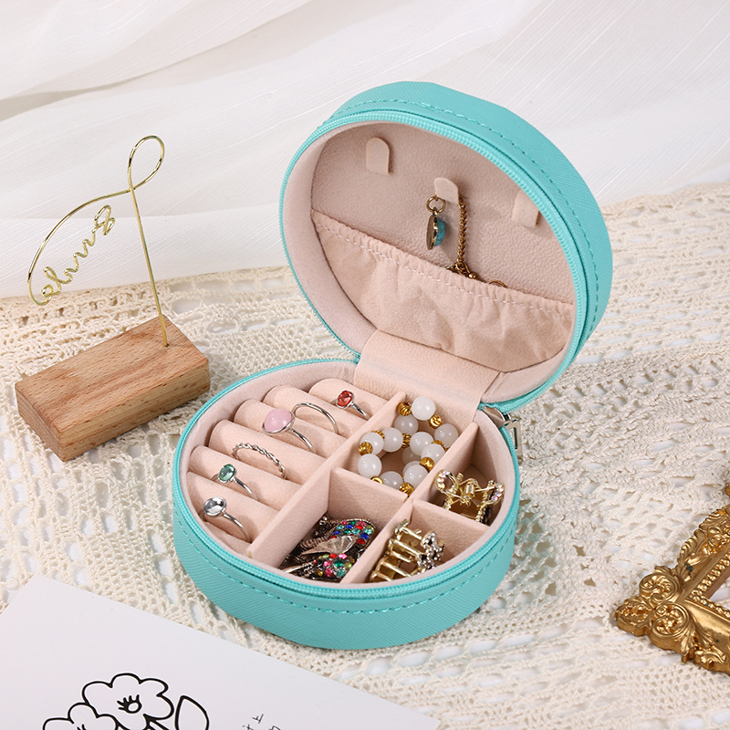 Fashion Solid Color Pu Leather Jewelry Boxes 1 Piece